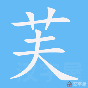 《芙》的笔顺_演示芙的笔顺及芙字的笔画顺序